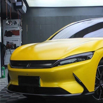 エレクトロルミネセンスの黄色い無光沢車の覆いのフィルムの空気解放Swipeable