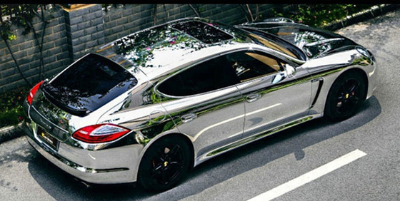 140gsmミラーのクロムの銀製のビニール車の覆いの空気解放の耐熱性ビニールの覆い