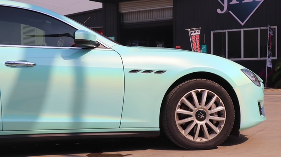 50inの光沢のTiffanyの青いビニールの覆いのフィルム抵抗力がある薄い車のビニールのフィルムの湿気