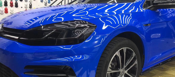 トレーラーはアイス クリーム光沢のある青い車の覆いのビニールを隠す傷140gsmを