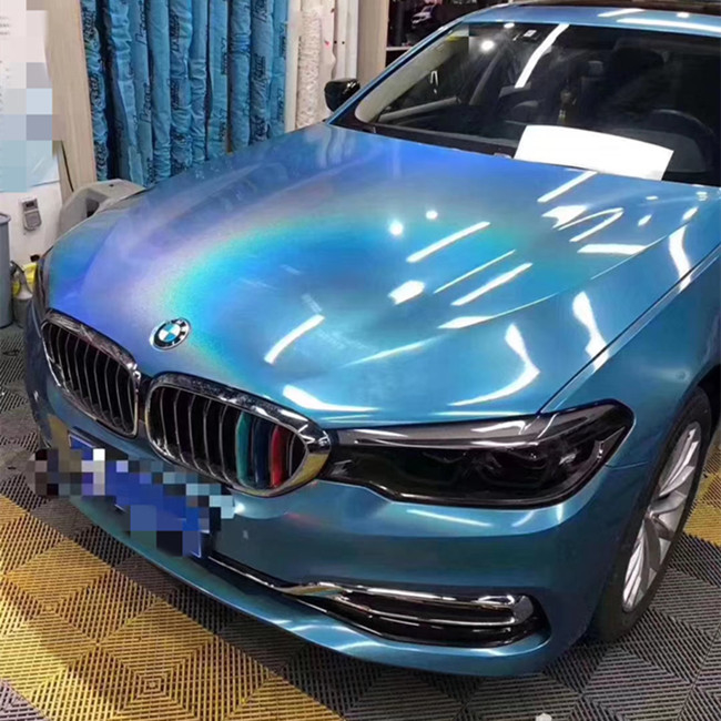 1.27mしょう動レーザーの青いきらめきのビニールの覆いの空気解放光沢度の高い車の覆い